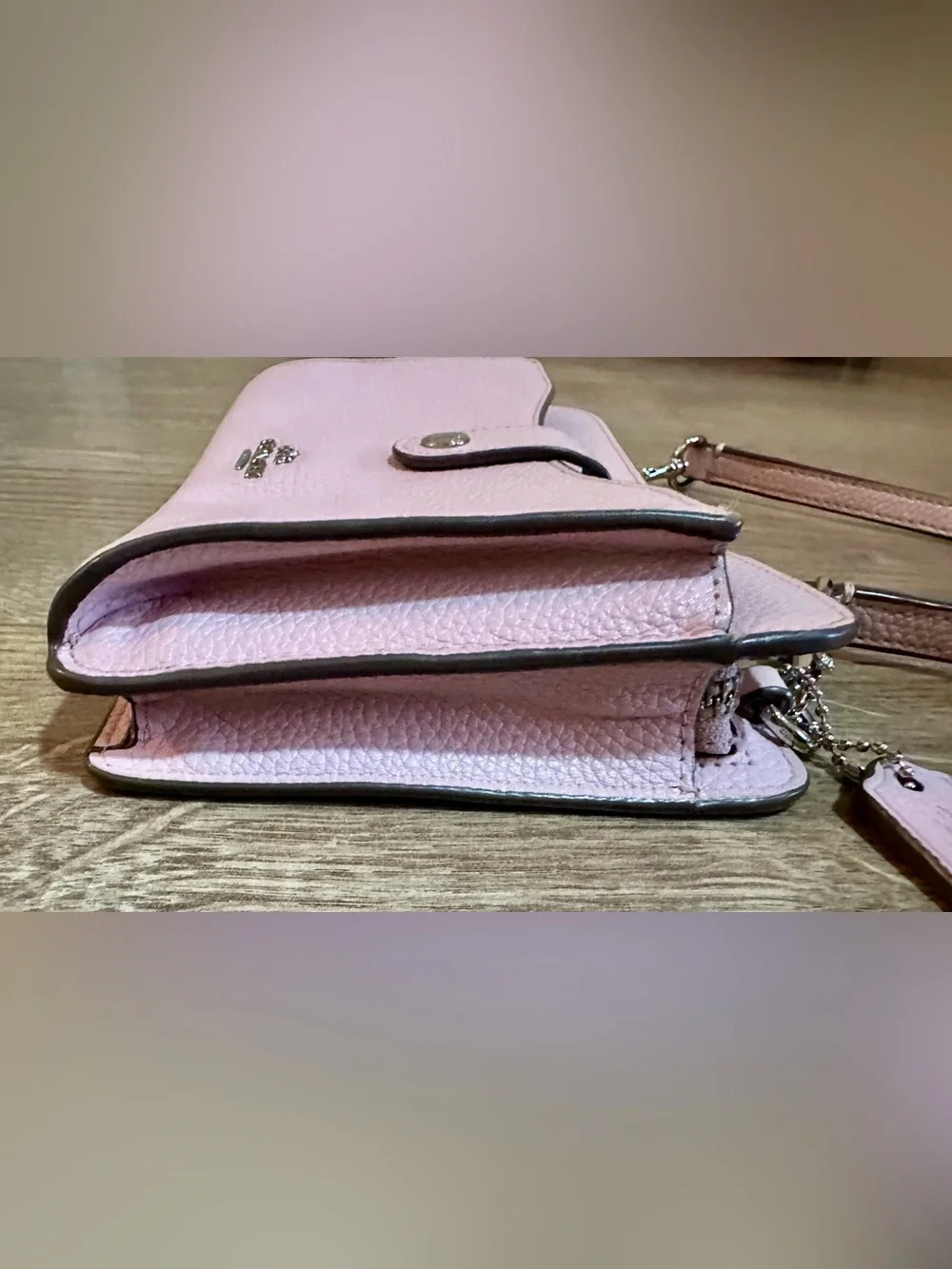 Coach Noa Pop Up Messenger Bag Pebbled Leather Pink Peony - Picture 8 of 15